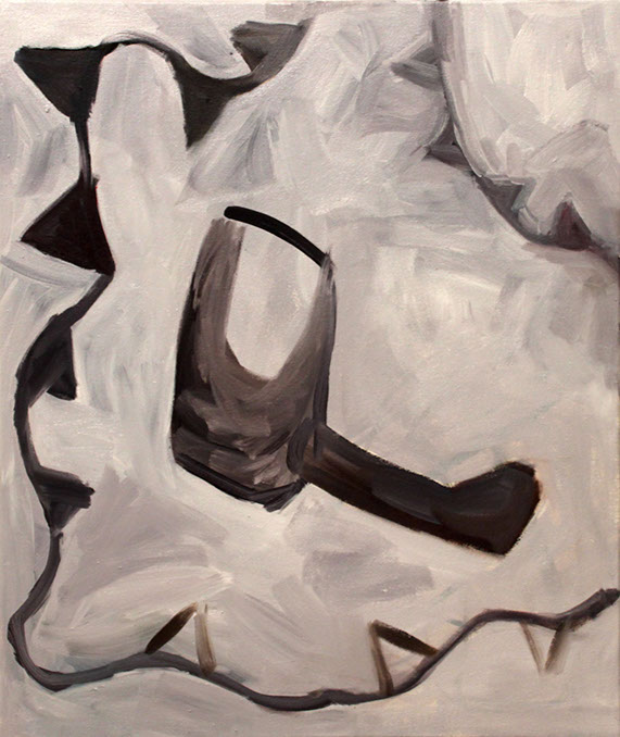 Celebrating my axe-istance, 60x80, acryl en olie op canvas, 2017, Liselot Veenendaal